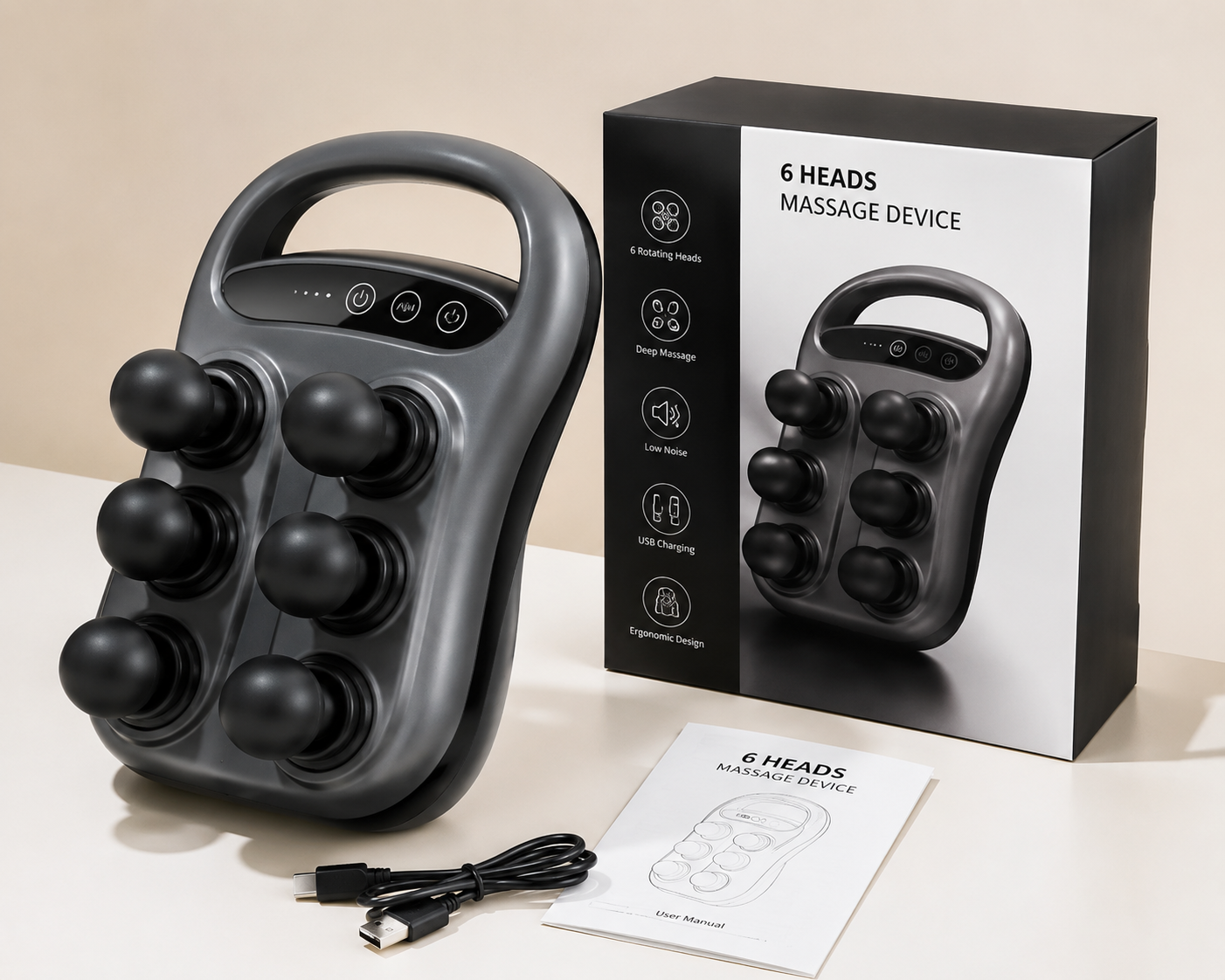 6 Head Deep Tissue Fascia Massager